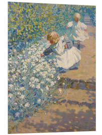 Hartschaumbild Blumenpflücken