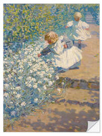 Wandsticker Blumenpflücken