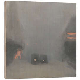 Cuadro de madera Passing trams - Clarice Beckett