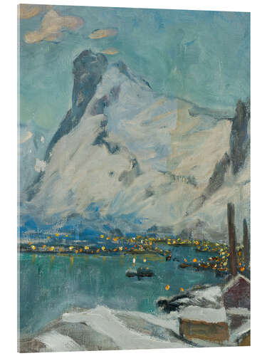 Acrylglasbild Lofoten im Abendlicht Studie, 1915