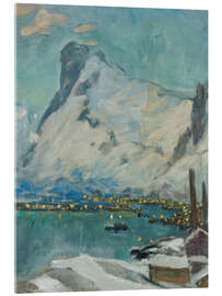 Acrylglasbild Lofoten im Abendlicht Studie, 1915 - Anna Katarina Boberg