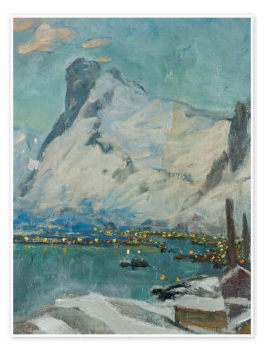 Poster Lofoten in the Evening Light  Study, 1915