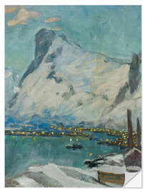 Wandsticker Lofoten im Abendlicht Studie, 1915