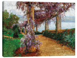 Lienzo A pergola covered with wisteria, Villa Haas - Olga Wisinger-Florian