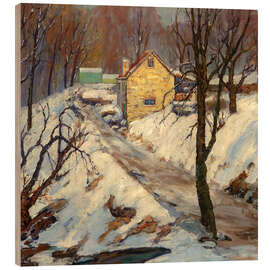 Wood print Lamplighters Cottage - Fern Isabel Coppedge