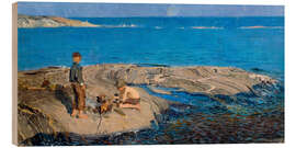 Obraz na drewnie Boys on a Skerry, 1898 - Venny Soldan-Brofeldt