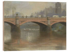 Holzbild Princes Bridge - Clarice Beckett