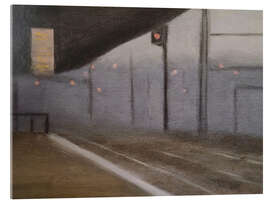 Akrylbillede Princes Bridge Station - Clarice Beckett