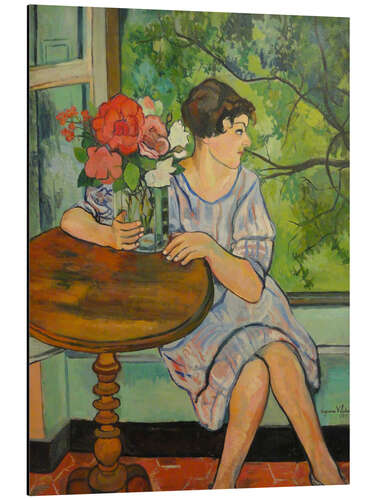 Stampa su alluminio Young Girl in Front of a Window, 1930