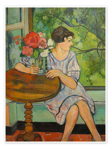 Poster Young Girl in Front of a Window, 1930