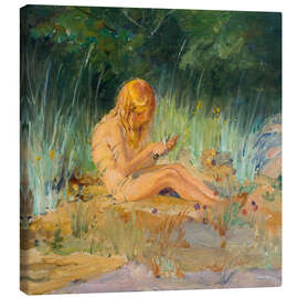 Canvastavla Antti on the beach