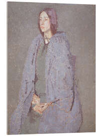 Acrylglasbild Frau mit Umhang