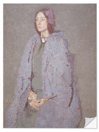 Wandsticker Frau mit Umhang