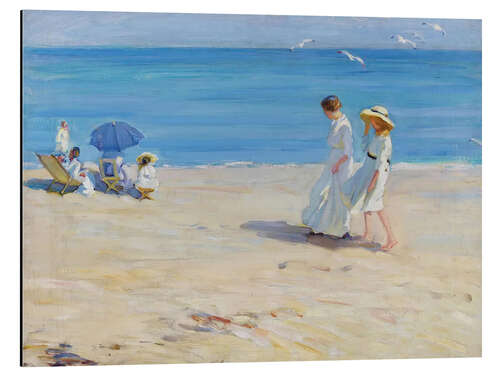 Obraz na aluminium Blue sea on the beach of Saint Malo