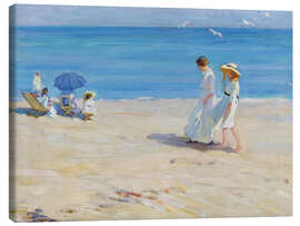 Tableau sur toile Mer bleue sur la plage de Saint Malo - Helen Galloway McNicoll