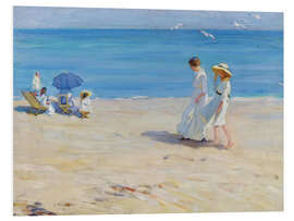 Hartschaumbild Blaues Meer am Strand von Saint Malo