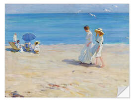 Wandsticker Blaues Meer am Strand von Saint Malo