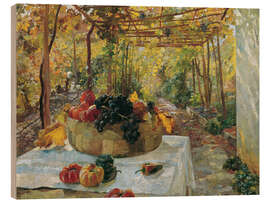 Tableau en bois In the pergola - Marie Egner