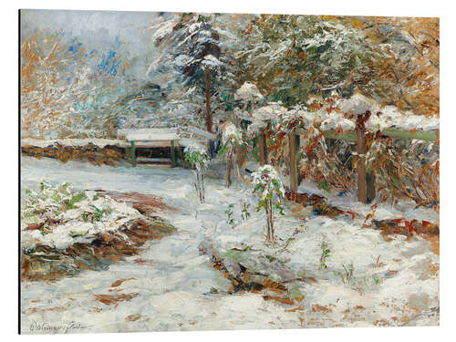 Aluminium print October snow, Hartenstein Castle