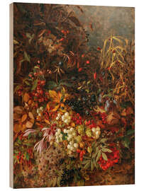 Tableau en bois Octobre