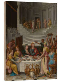 Quadro de madeira The Wedding Feast at Cana - Lavinia Fontana