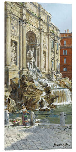 Stampa su vetro acrilico La Fontana di Trevi a Roma