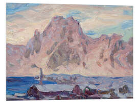 Hartschaumbild Lofoten in Violett Studie, 1934