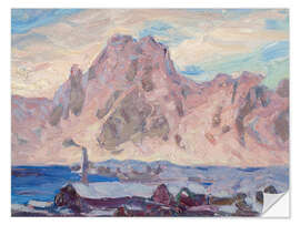 Wandsticker Lofoten in Violett Studie, 1934
