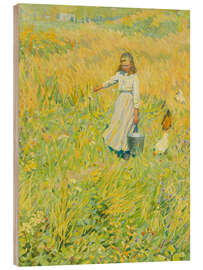 Holzbild Die kleine Arbeiterin