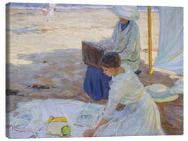 Canvas print In the shade of the tent - Helen Galloway McNicoll