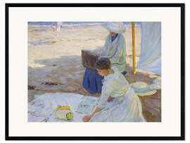 Gerahmter Kunstdruck Im Schatten des Zeltes