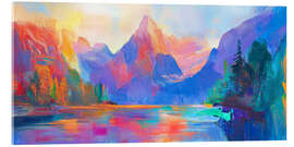 Acrylglasbild Reflexionen in Farbe