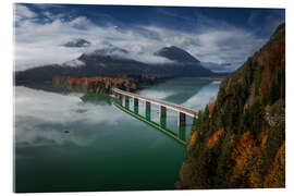 Acrylic print Sylvensteinsee, bridge to autumn - Martin Podt