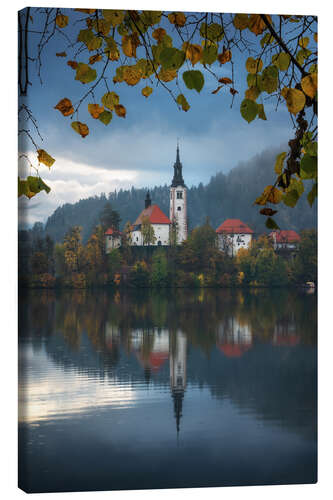 Canvas print Autumn at Lake Bled, Slovenia