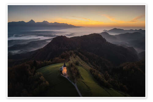 Poster Slovenian beauty at sunrise