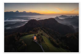 Kunstwerk Slovenian beauty at sunrise - Martin Podt