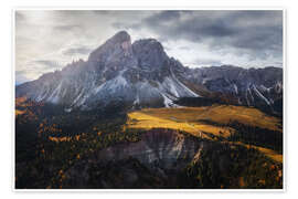 Kunstwerk Autumn magic in the Dolomites - Martin Podt