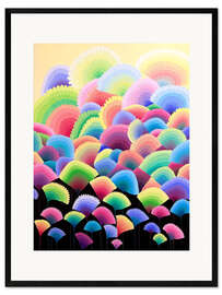 Impresión de arte enmarcada Multicolour Flowers - Maria Tuzhilkina