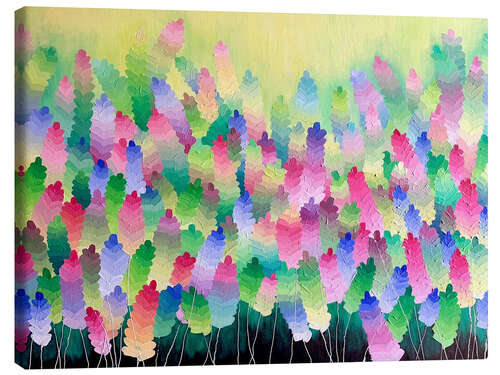 Canvas print Field of Rainbow Flowers