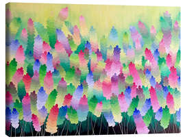 Canvas print Field of Rainbow Flowers - Maria Tuzhilkina