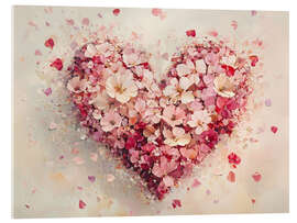 Cuadro de metacrilato Valentines Day Red Hearts II