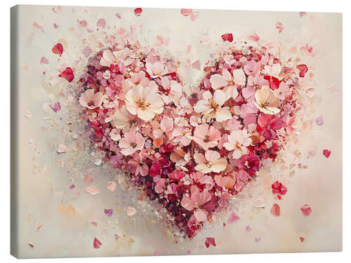 Tableau sur toile Valentines Day Red Hearts II