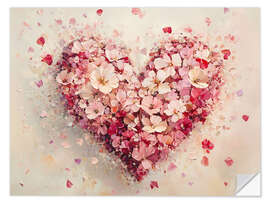 Wandsticker Rotes Herz der Liebe II