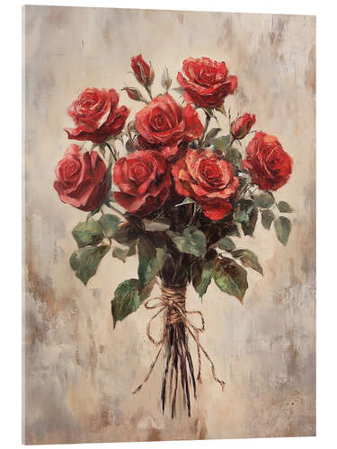 Cuadro de metacrilato Valentines Day Red Roses Bouquet