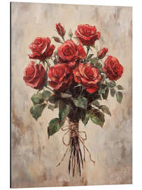 Magnettafel Rote Rosen zum Valentinstag