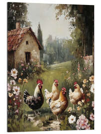 Gallery print Chickens at the old farm