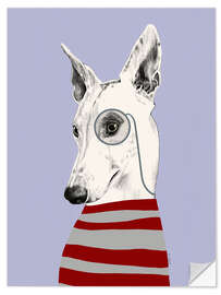 Vinilo para la pared Greyhound with monocle - EL BUEN LIMÒN