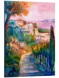 Stampa su alluminio Provence Village in the Evening Light