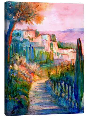 Canvas print Provence Village in the Evening Light