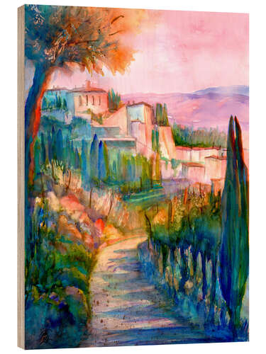 Puutaulu Provence Village in the Evening Light